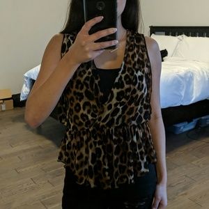 Express Animal Print Top Size XS